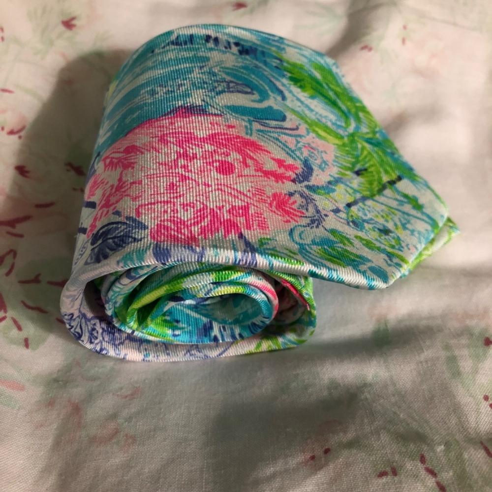 Lilly Pulitzer silk tie Bohemian Queen colorful tropical print Easter spring - Picture 2 of 10